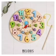 Развивающая игра «Рыбалка-часы» 3,5×22,5×22,5 см