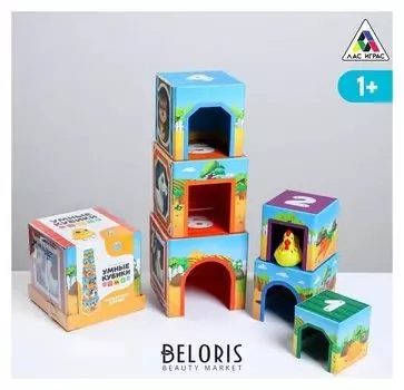 Развивающая игра «Умные кубики. Кто живет на ферме», 1+