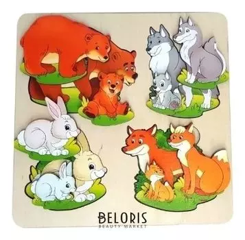 Развивающая игрушка "Больше-меньше: Дикие животные"