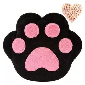 Развивающая игрушка-грелка «Лапа», чёрно-розовая