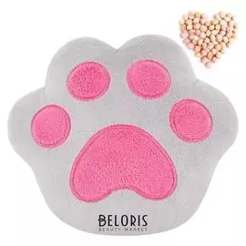 Развивающая игрушка-грелка «Лапа», серо-розовая