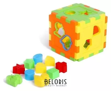 Развивающая игрушка-сортер Куб со счётами