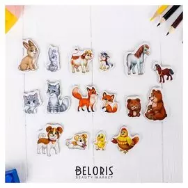 Развивающие магниты "Мамы и малыши" 16 шт.