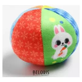 Развивающий мячик Лесные животные с погремушкой