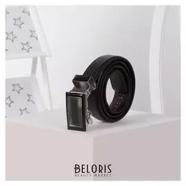 Ремень детский, ширина - 2,5 см, пряжка автомат, цвет чёрный