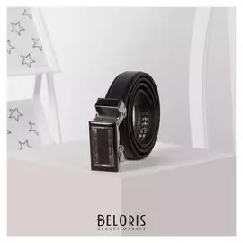 Ремень детский, ширина - 2,5 см, пряжка автомат, цвет чёрный