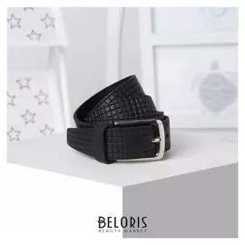 Ремень детский, ширина 3 см, пряжка металл, цвет чёрный