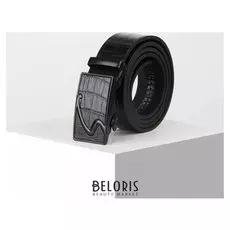 Ремень мужской, ширина 3,5 см, автомат, пряжка металл, цвет чёрный