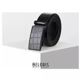 Ремень мужской, ширина 3,5 см, автомат, пряжка металл, цвет чёрный