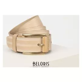 Ремень мужской, ширина 3,5 см, винт, пряжка металл, цвет бежевый