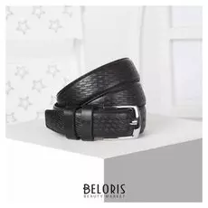 Ремень, ширина 2 см, винт, пряжка металл, цвет чёрный