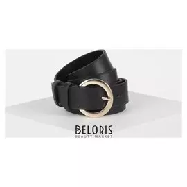 Ремень, ширина 3 см, пряжка металл, цвет чёрный