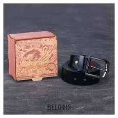 Ремень в деревянном ящике "Сильный и смелый"