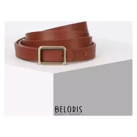 Ремень женский, 1*0,3*110см, пряжка гвоздик, рыжий