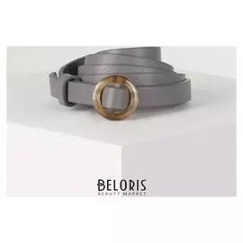 Ремень женский, ширина - 1,5 см, пряжка метал, цвет серый