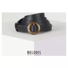 Ремень женский, ширина - 1,5 см, пряжка металл, цвет чёрный