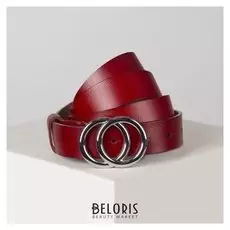 Ремень женский, ширина - 3 см, пряжка металл, цвет красный