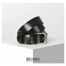 Ремень женский, ширина - 3 см, пряжка металл, цвет тёмно-зелёный