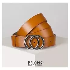 Ремень женский, ширина - 3 см, пряжка металл, цвет рыжий