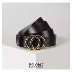 Ремень женский, ширина - 3 см, пряжка золото, цвет коричневый