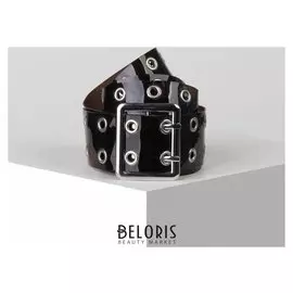 Ремень женский, ширина 5 см, силикон, пряжка металл, цвет коричневый