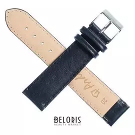 Ремешок для часов, натуральная кожа, 20 мм, черный