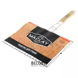 Решётка-гриль для рыбы двойная Maclay, нержавеющая сталь, размер 33,8 × 250 см