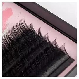 Ресницы для наращивания, 13 мм, толщина 0,07 мм, изгиб D