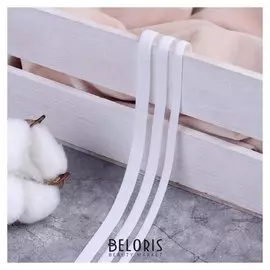 Резинка декоративная с прозрачными вставками, 20 мм, 10 ± 1 м, цвет белый