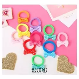 Резинка для волос "Бантик" (Набор 30 шт) неон