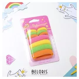 Резинка для волос "Махрушка" (Набор 12 шт.), яркие