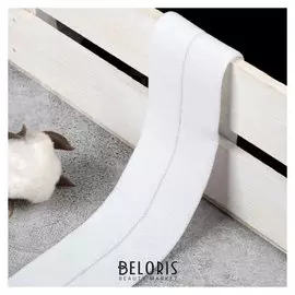 Резинка мягкая с перегибом, 40 мм, 5 ± 1 м, цвет белый