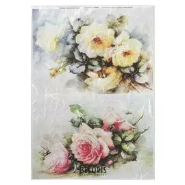 Рисовая декупажная карта "Букеты джульетты" плотность 25г/м2 формат А4