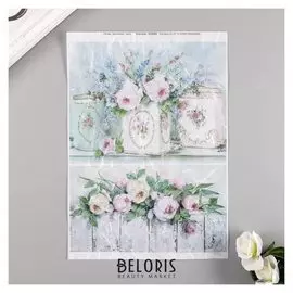 Рисовая декупажная карта "Пионы" А4 25 г/м4