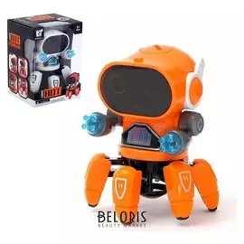 Робот Осьминожик световые эффекты, работает от батареек