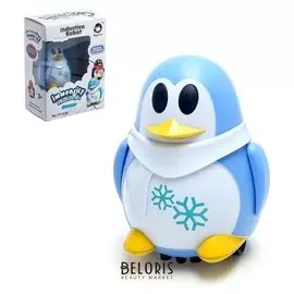 Робот Пингвин световые эффекты, работает от батареек, ездит по линии