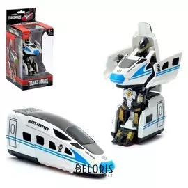 Робот-трансформер инерционный Поезд с элементами из металла
