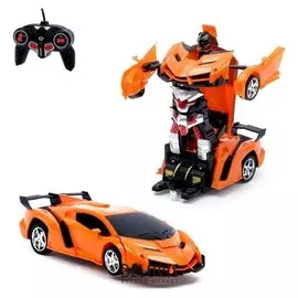 Робот-трансформер радиоуправляемый Ламбо трансформируется с пульта, масштаб 1:18