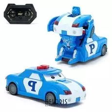 Робот-трансформер радиоуправляемый Полицейский работает от батареек