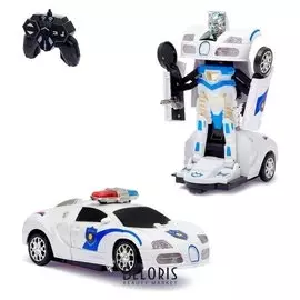 Робот-трансформер радиоуправляемый Полицейский световые и звуковые эффекты