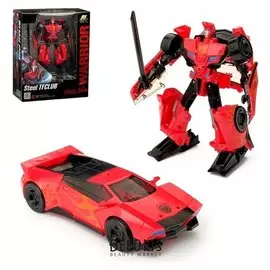 Робот-трансформер «Спорткар», с элементами из металла