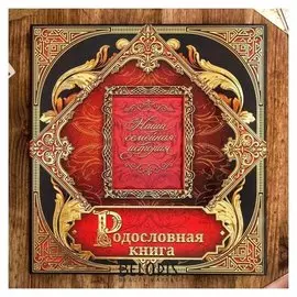 Родословная книга с рамкой под фото " наша семейная история", 25,5 х 26,5 см