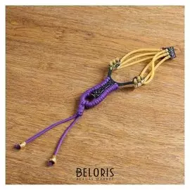 Рогатка, тройной жгут, рукоять металл в оплетке, 8*14 см