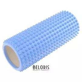 Роллер массажный для йоги 32 х 12 см, цвет светло-голубой