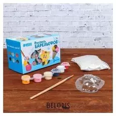 Роспись барельефов из гипса "Веселые друзья"