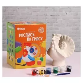 Роспись по гипсу «Дымковская игрушка» краска 6 цв по 2,5 мл, кисть