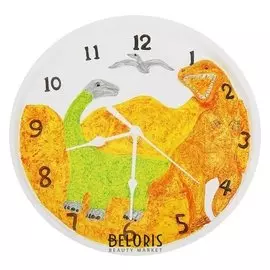 Роспись по гипсу, серия создай часы «Динозавры», краски 8 цветов по 2 мл