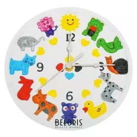 Роспись по гипсу, серия создай часы «Животные», краски 8 цветов по 2 мл