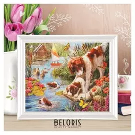 Роспись по холсту "Баловники" по номерам с красками по 3 мл+ кисти+инстр+крепеж 30*40