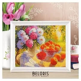 Роспись по холсту "Лето" по номерам с красками по 3 мл+ кисти+инстр+крепеж 30*40